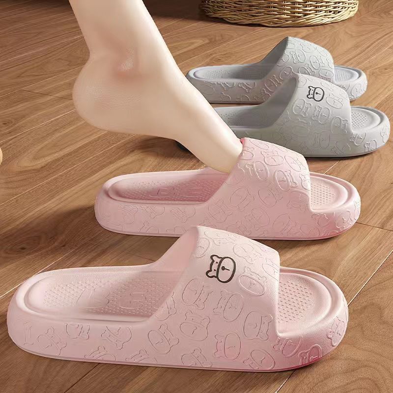 Sandal Slop Jelly Karet Model Bear Wanita Rumah Slipper / Sandal Indoor Kartun