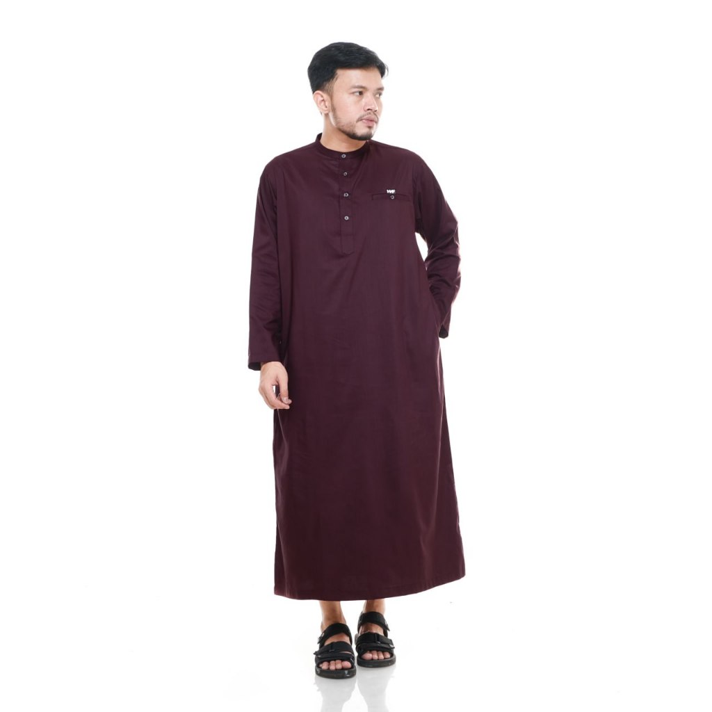 Baju Gamis Jubah Hanif Muslim Laki Laki Pria Dewasa Kasual Bahan Katun Premium Elzatta Terbaru Lenga