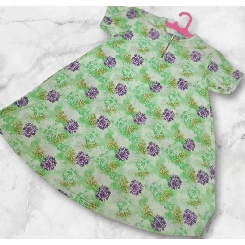 Daster Dress Wanita Jersey Korea Rok Klok Payung Zipper Resleting Kekinian