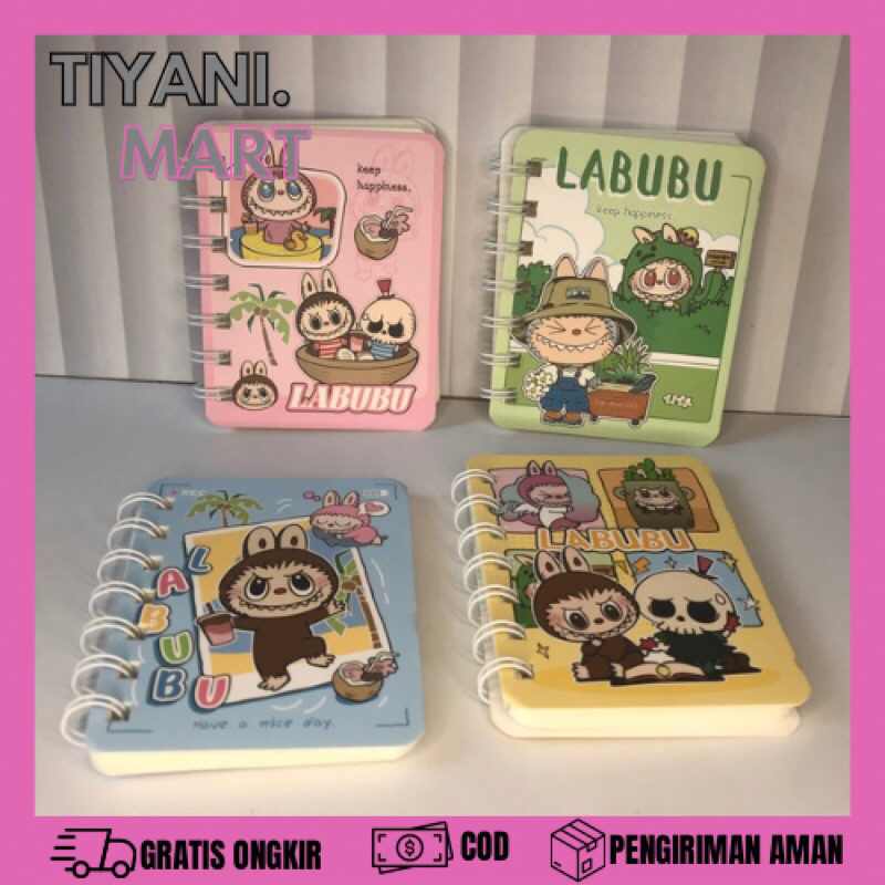 

BUKU BINDER SPIRAL A7 LABUBU BK-1666 POP MART termurah bagus lucu imut kado unik COD