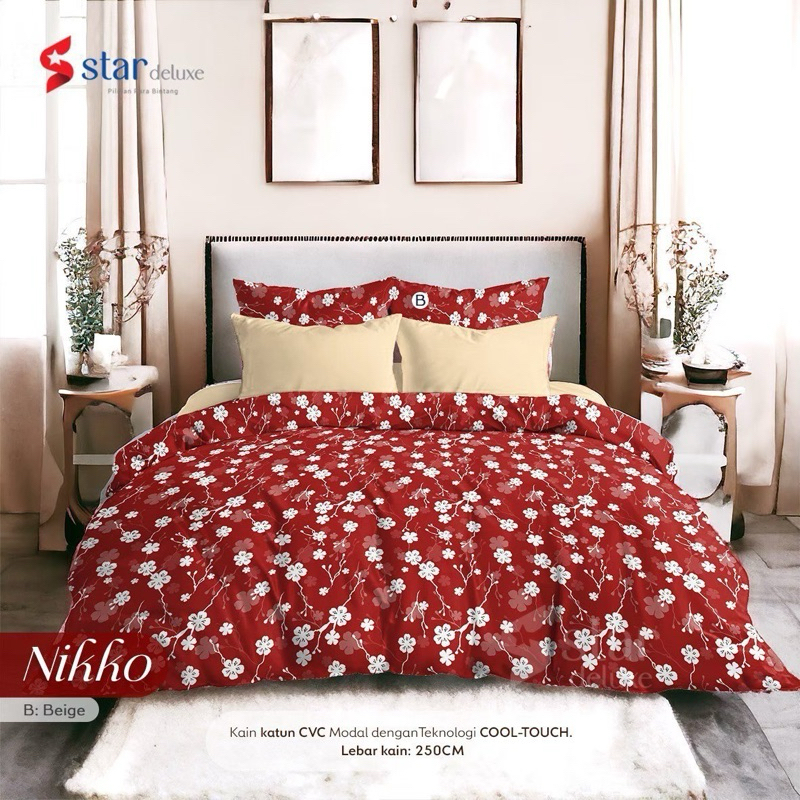 Seprai katun CVC star collection motif nikko (asyha)