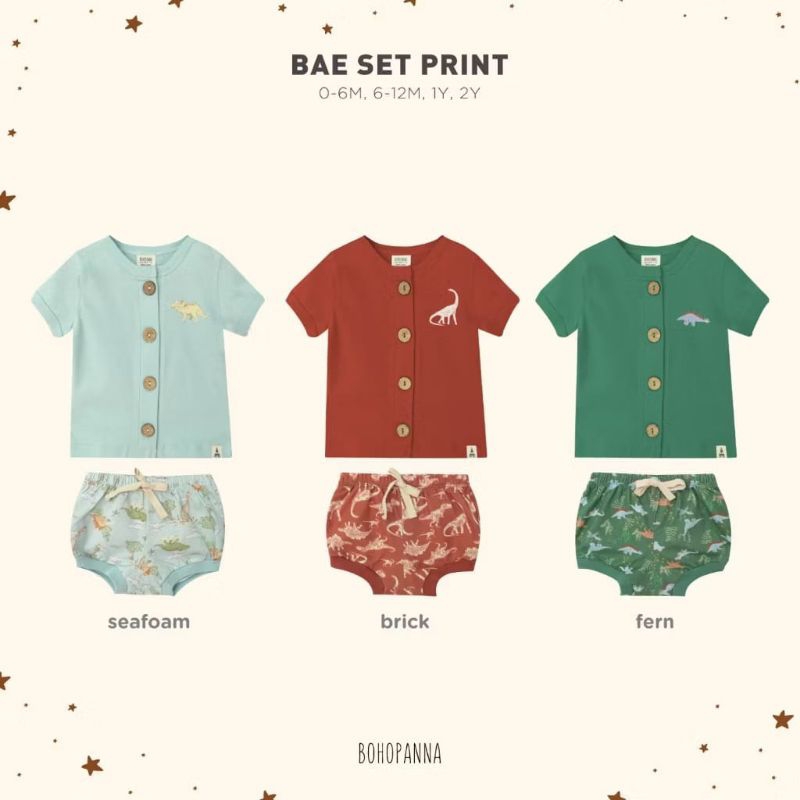 Bohopanna Bae Print Set - Setelan Baju Bayi