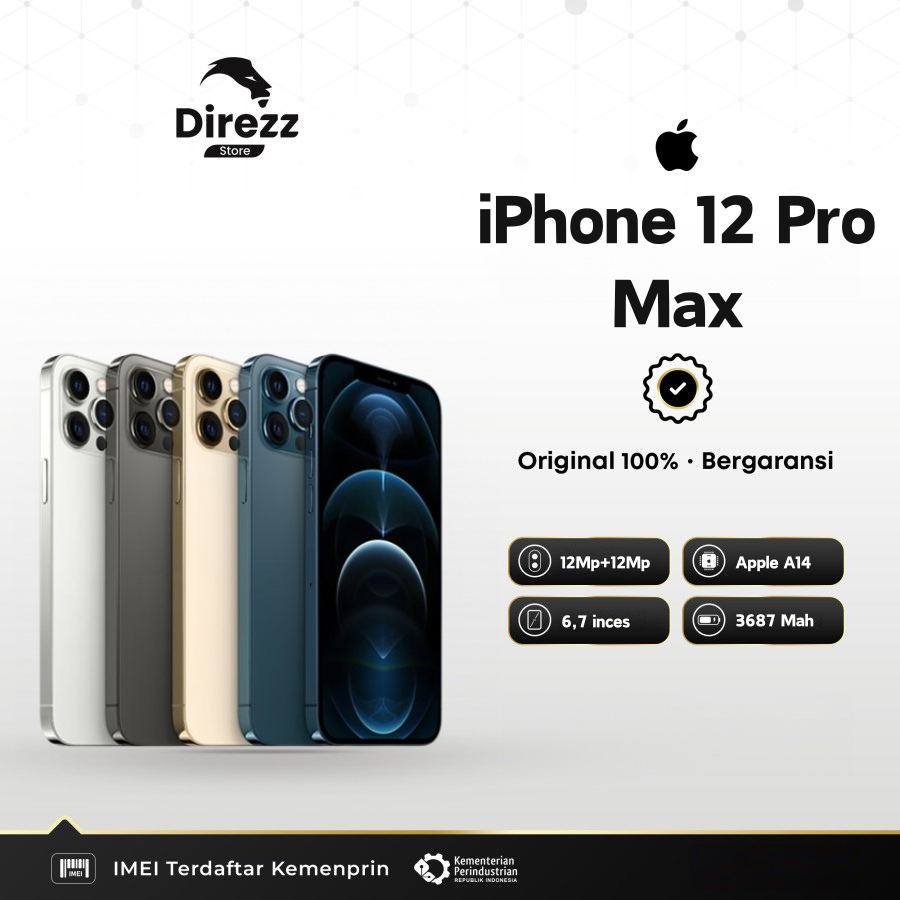 IPHONE 12 PRO MAX 128GB 256GB 512GB SECOND