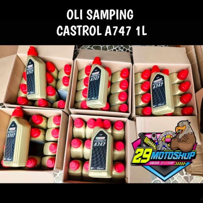 Oli Samping Castrol A 747 1 Liter Original Castrol Oli Samping Castrol A747 Dus Isi 12