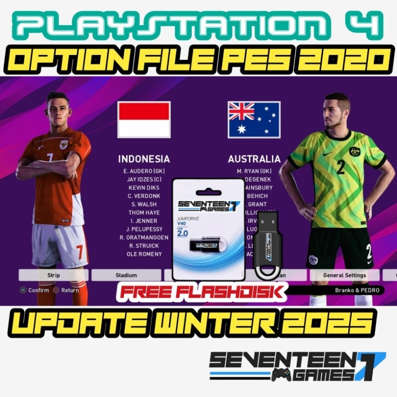 Option File PES 2020 PS4 PS5 PC Game Original