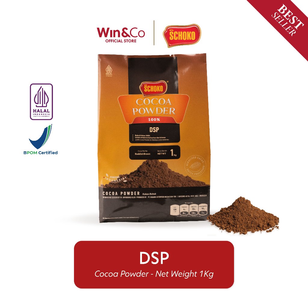 

SCHOKO DSP Cocoa Powder / Cokelat Bubuk High Fat 22/24 - 1kg