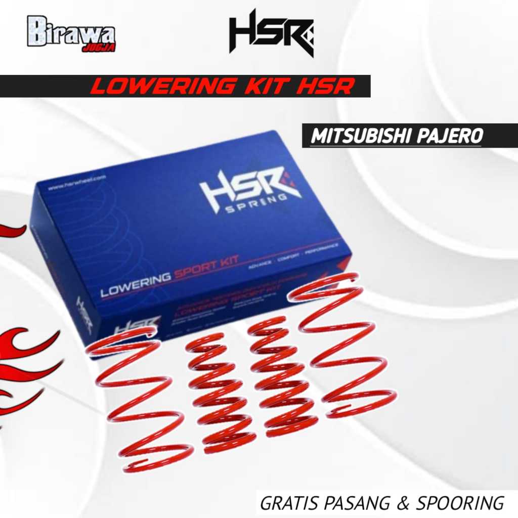 Lowering Kit HSR Red - Per Ceper Pajero Lowering Kit Pajero ( Gratis Pasang )