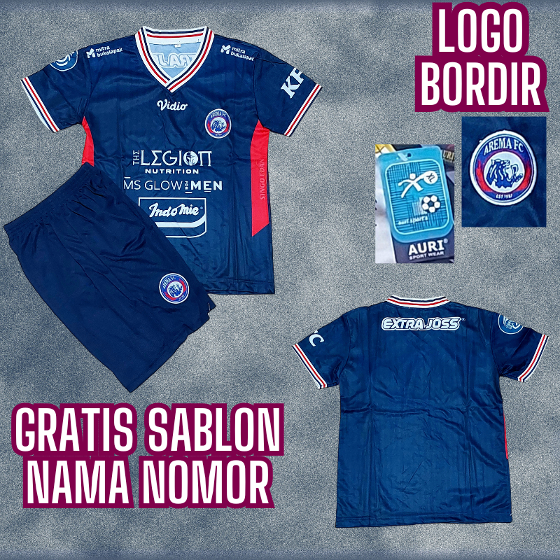 jersey bola anak arema malang printing auri sport