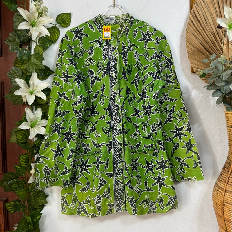 Blouse Batik Hijau Muda