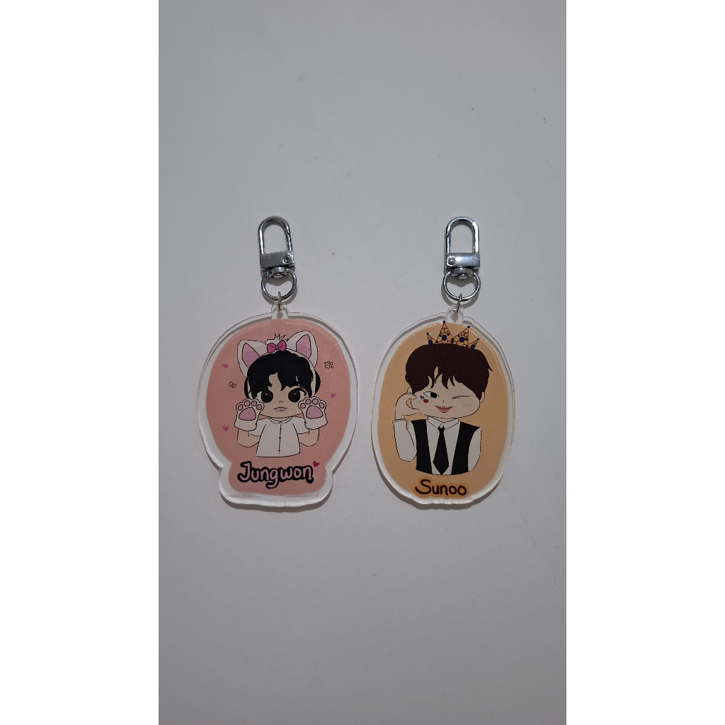 Jungwon and Sunoo Chibi KeyChains || Kitty Jungwon, Royal Sunoo
