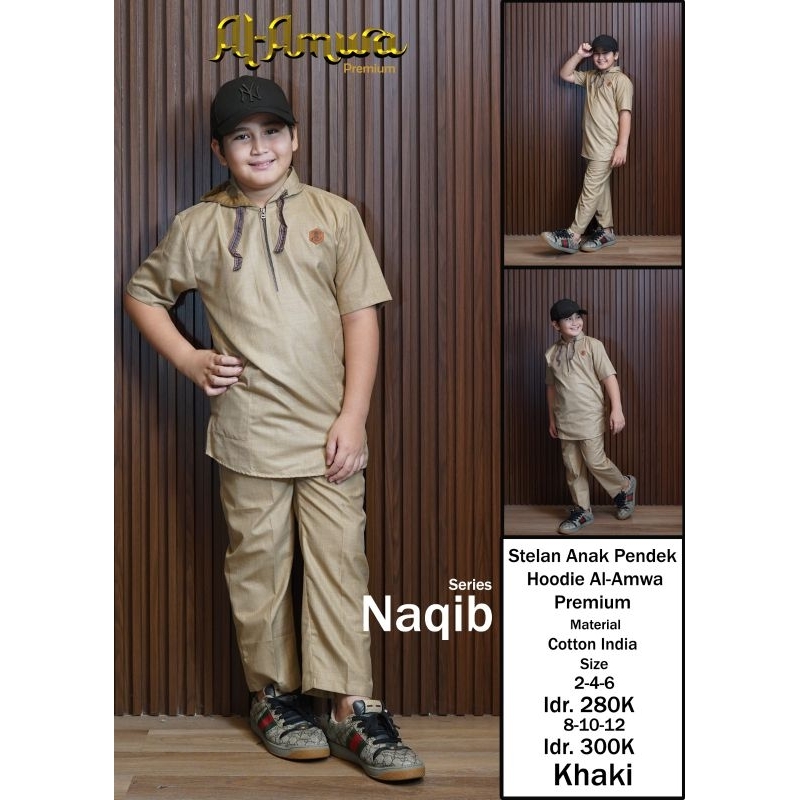al amwa stelah kurta anak laki laki premium hoodie lengan pendek katun garmen