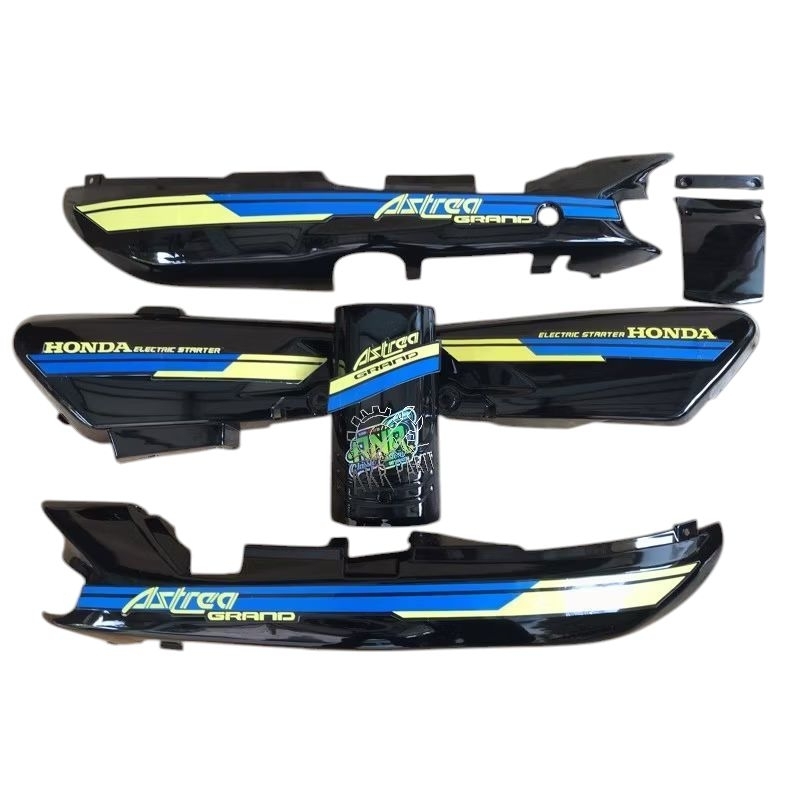 Cover Body honda Astrea Grand Bodi Grand Body honda grand sabit / Body Legenda kuning biru