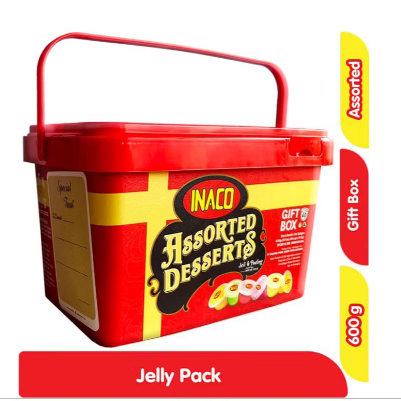 

JELLY INACO GIFT BOX PUDING ASSORTED DISSERT 600GR ISI 40BIJI