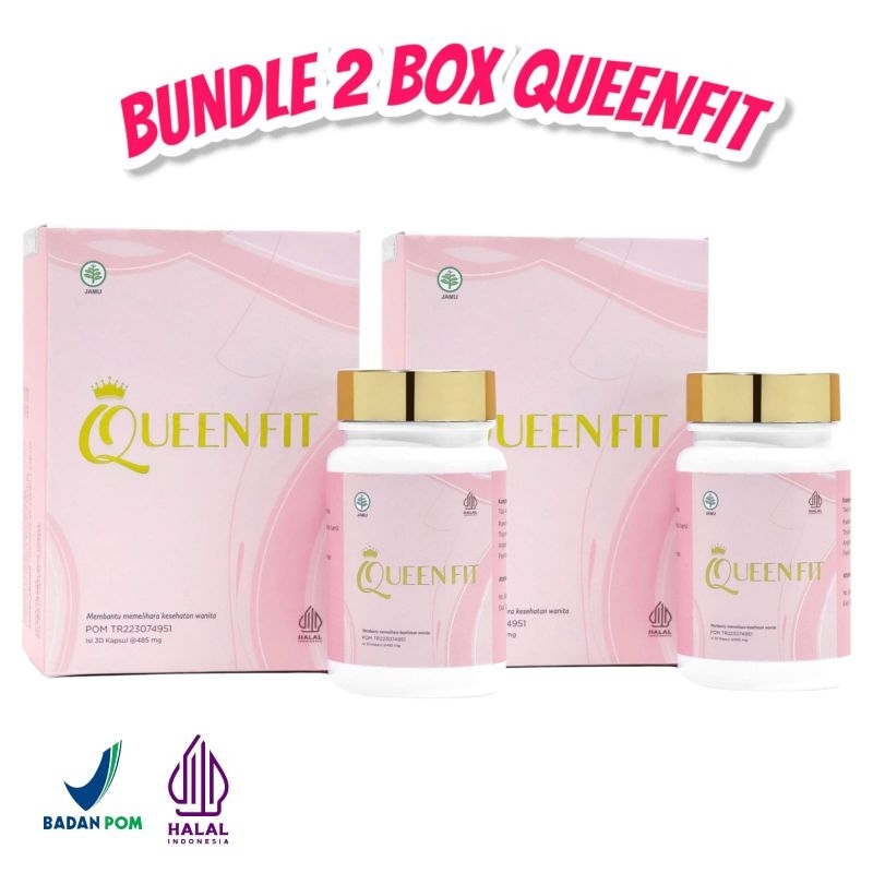 2 BOX QUEENFIT SUPLEMEN PIL HORMON MONTOK ESTROGEN BREAST ENLARGEMENT