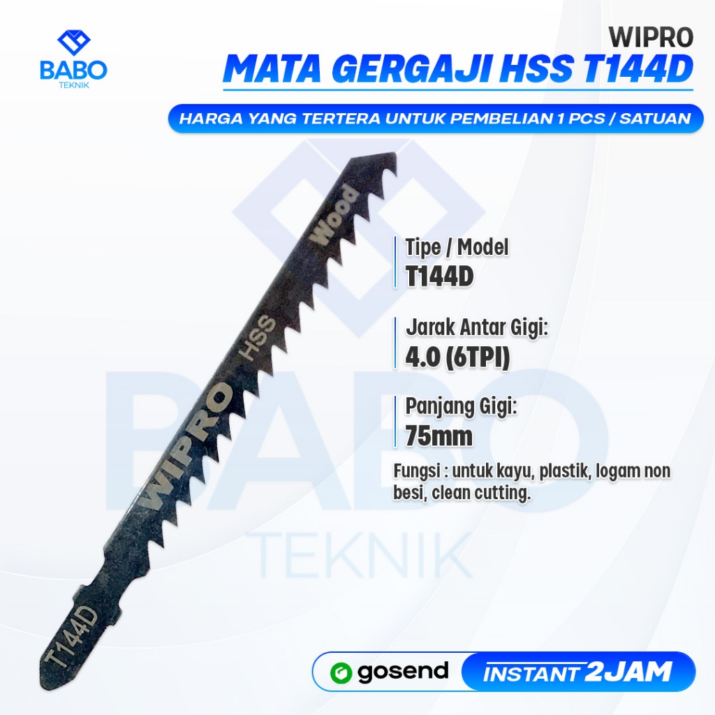 Mata Gergaji Jig Saw Jigsaw Blade Type T144D Bosch Makita AEG Wipro
