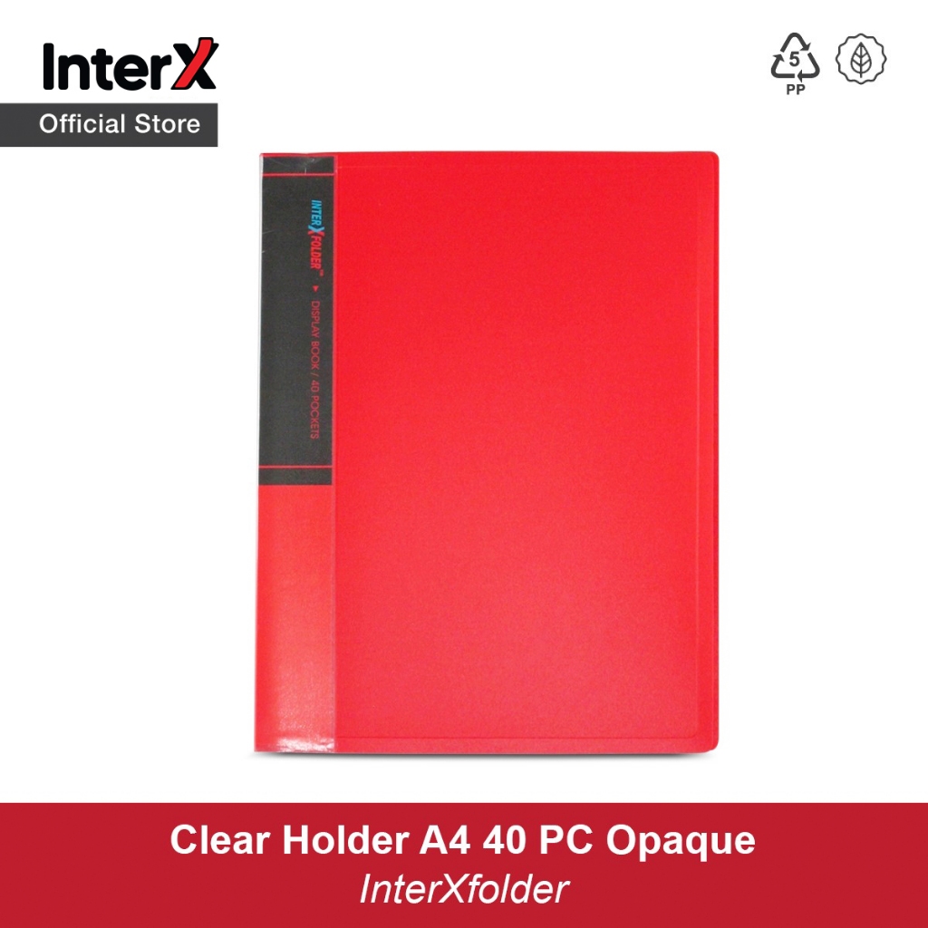 

Interx Clear Holder A4 40 Pocket Opaque