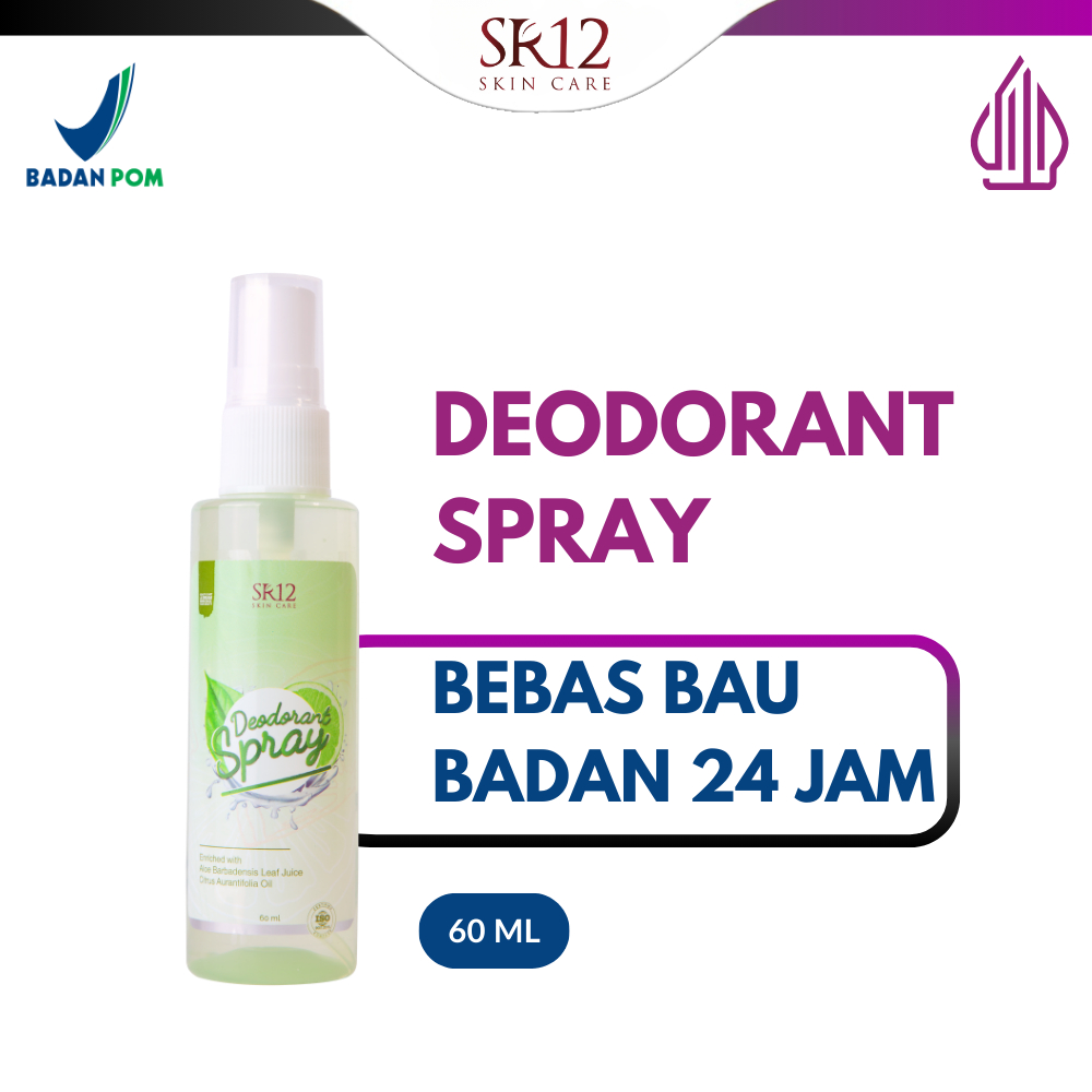 Deo SR12 Reguler 60ml Pemutih Ketiak Deodorant Non Alkohol Penghilang Bau Ketiak SR12 Herbal Skincar