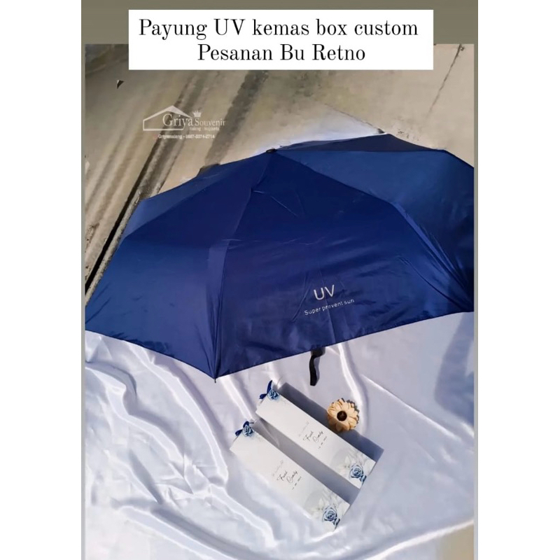 Stiker box payung uv tinggi 30cm