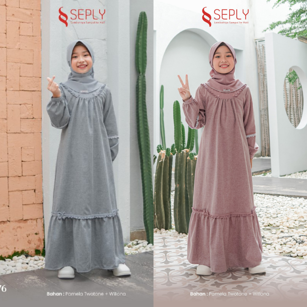 Seply Selia 176 Gamis Anak Perempuan Sarimbit Eksis 289 Candy Kiss Eksis 290 Ice Water Lebaran 2025