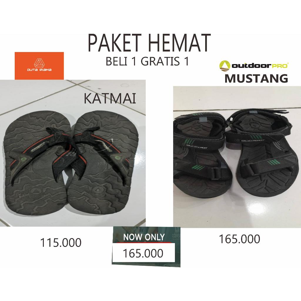 DUTAIRAMA - PAKET HEMAT BELI 1 GRATIS 1 SANDAL OUTDOOR MUSTANG + KATMAI