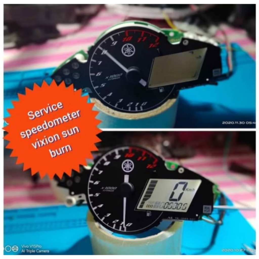 polaris Speedometer Vixion Sun Burn