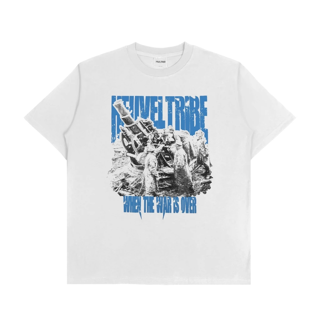 Heuvel Tribe T-Shirt Krieg White Kaos Pria Kaos Distro Cowok