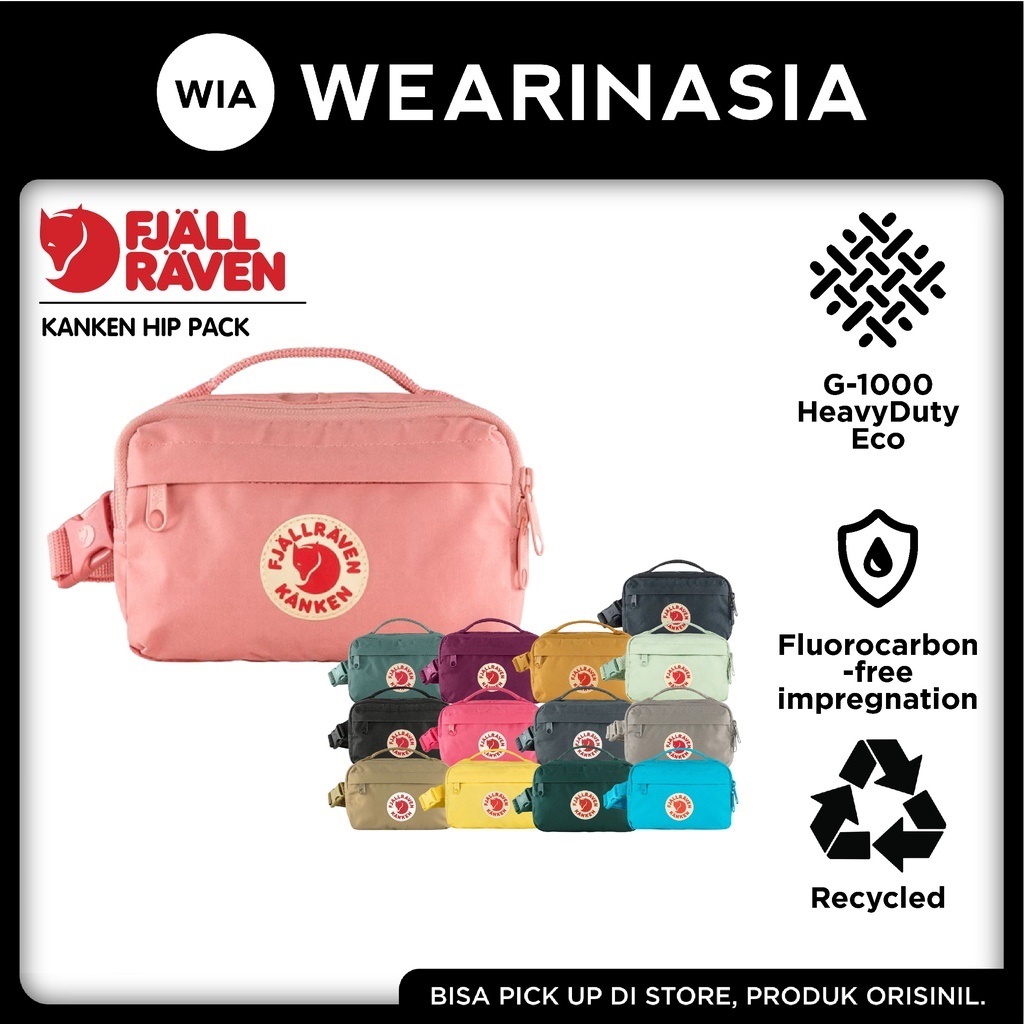 Fjallraven Kanken Hip Pack Tas Selempang Pria Wanita Original