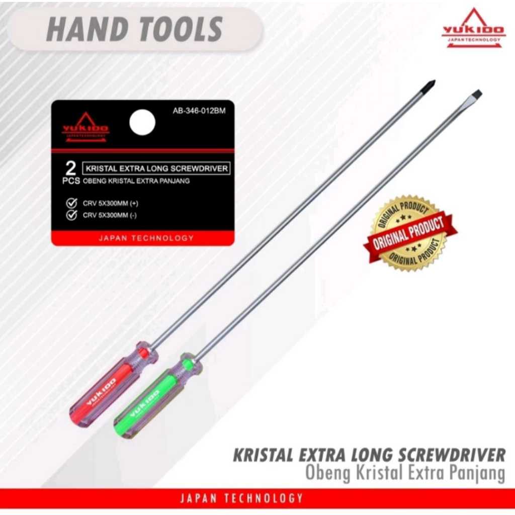 2 pcs Obeng Panjang 12 inch 30 cm MAGNET / obeng panjang 30cm magnet