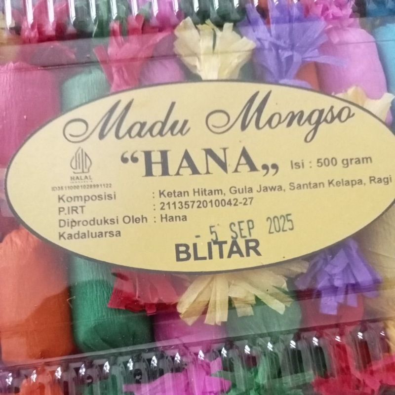 

Madu Mongso Hana Madumongso Ketan Hitam Khas Blitar 500 Gram