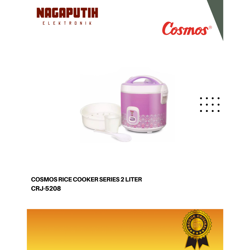 Cosmos Magic Com 2 Liter CRJ-5208 Non Stick Batik Garansi