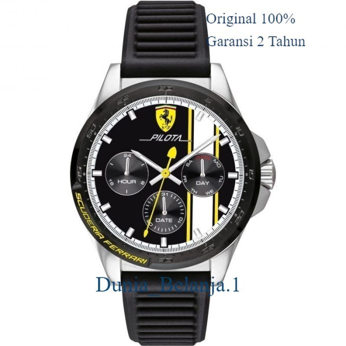 Original 100% Jam Tangan Pria FERRARI 0830659 PILOTA  Garansi Resmi 2 Tahun