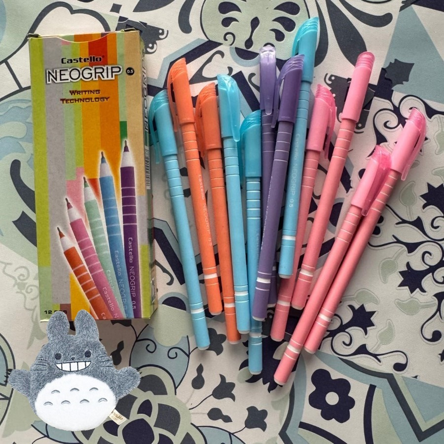 

[BOX/12PCS] STANDARD CASTELLO BALLPEN NEOGRIPPEN PASTEL MURAH