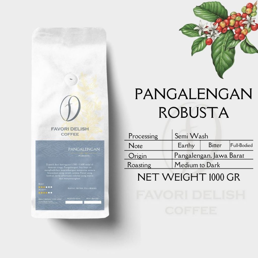 

FD Coffee | Kopi Robusta Pangalengan Natural Roast Beans 1kg/Biji Kopi Pangalengan Robusta