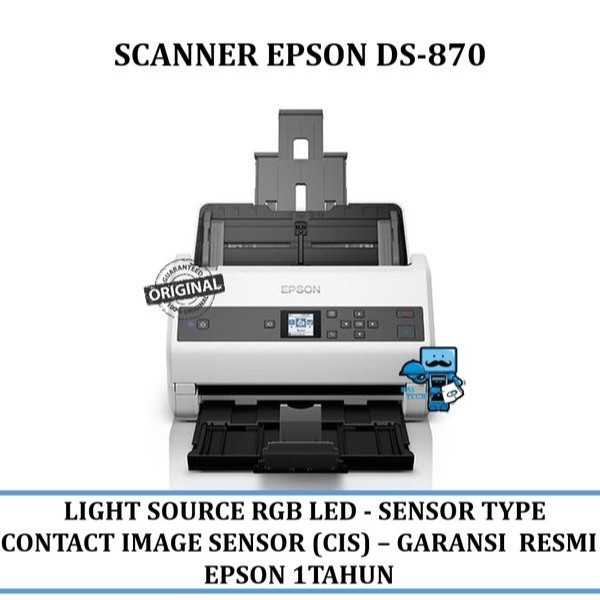 Scanner EPSON Sheet-Fed DS-870 - GARANSI RESMI