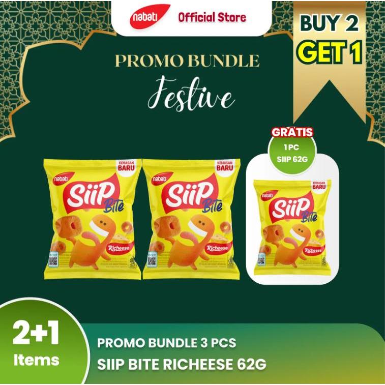 

[Bundle Pack Isi 3] SIIP Bites Richeese 62g