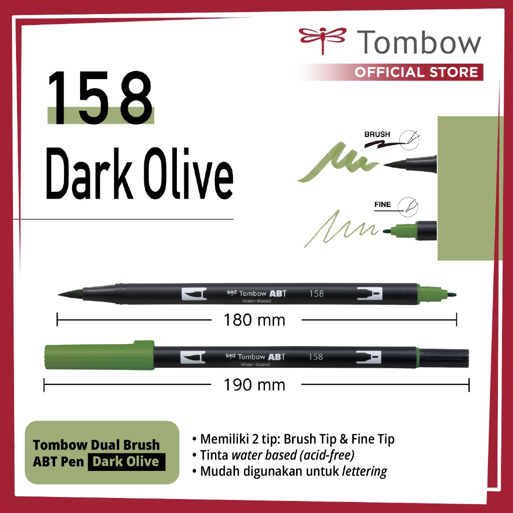 

Tombow Dual Brush ABT Pen Dark Olive