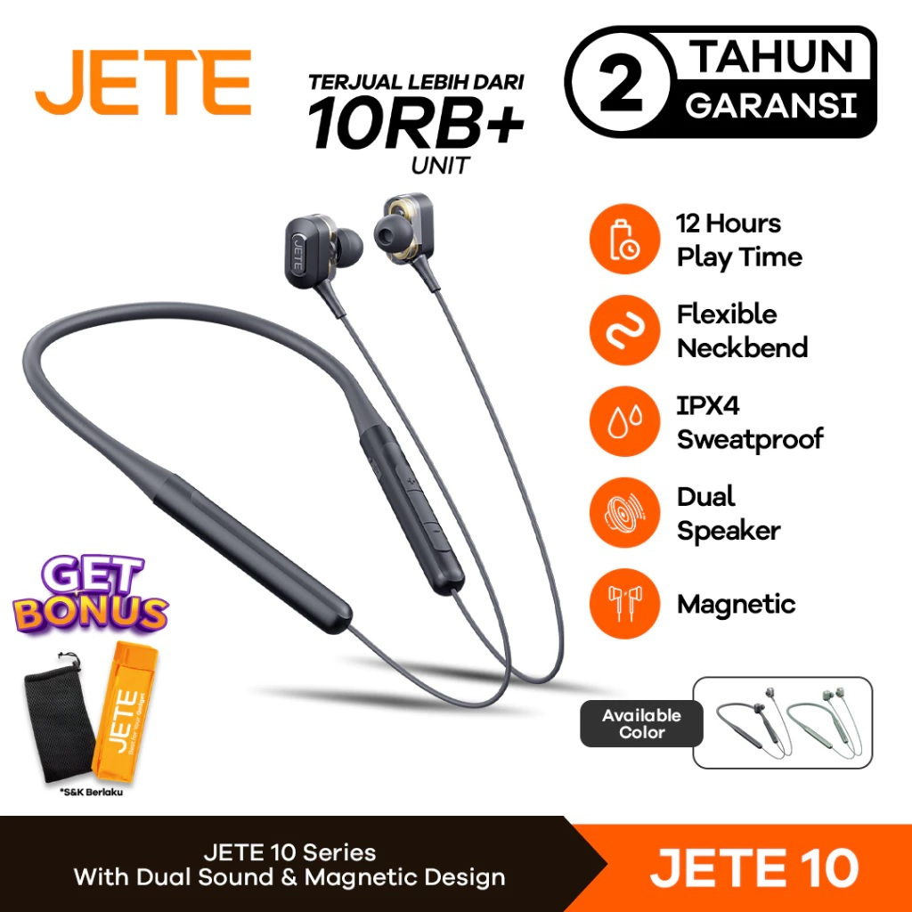 Headset Bluetooth Earphone JETE-10 Neckbone