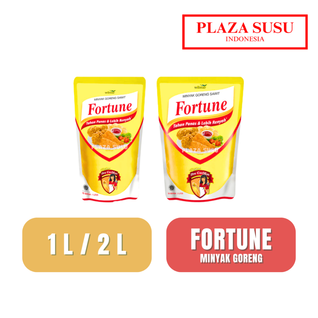 

MINYAK GORENG SAWIT FORTUNE KEMASAN POUCH 1L/2L MINYAK MASAK
