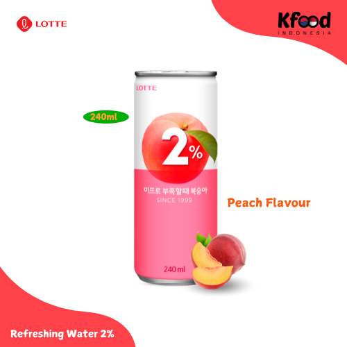 

Kfoodind - Lotte Refreshing water 2% peach flavour 240ml