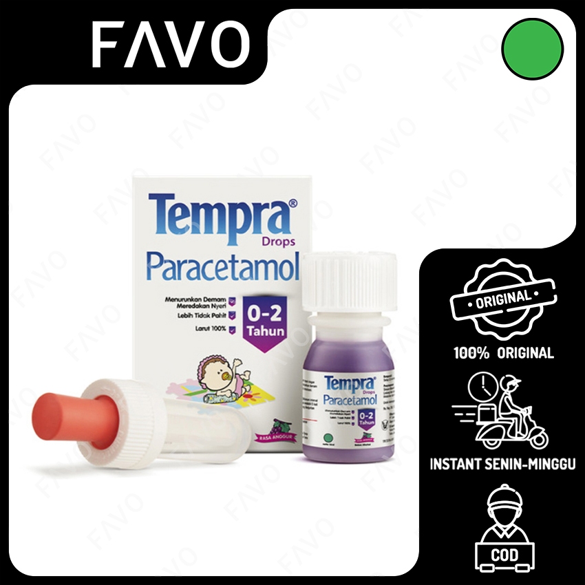 Tempra Drops Obat Demam Bayi 0-2 Tahun Rasa Anggur - 15 mL