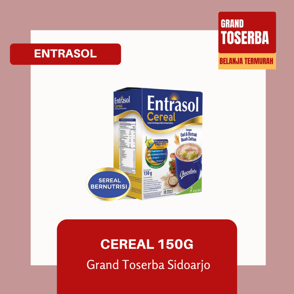 

ENTRASOL MULTIGRAIN SEREAL OAT 180g & SEREAL OAT EKSTRAK ZAITUN 150g