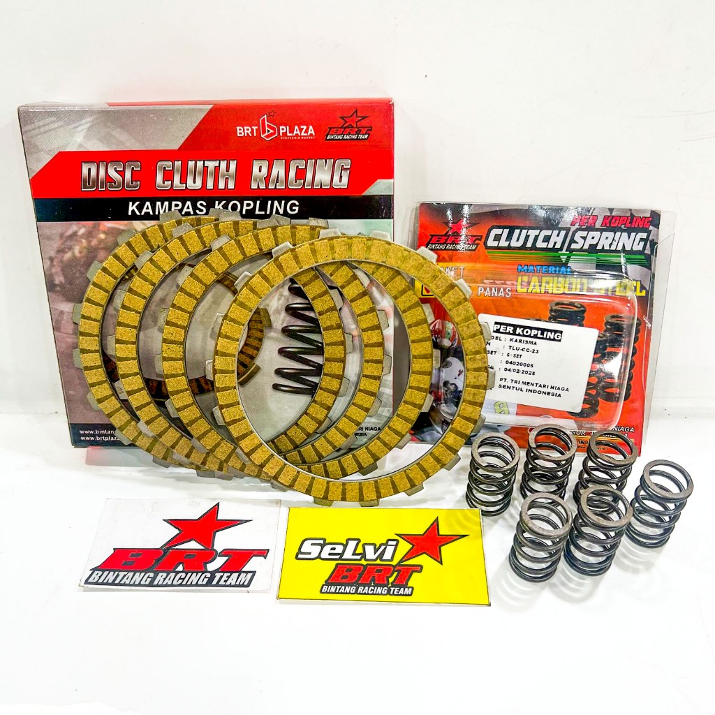 PAKET KOPLING BRT PLUS PER KOPLING KAMPAS KOPLING SUPRA X 125 KPH KARISMA 125 KIRANA 125