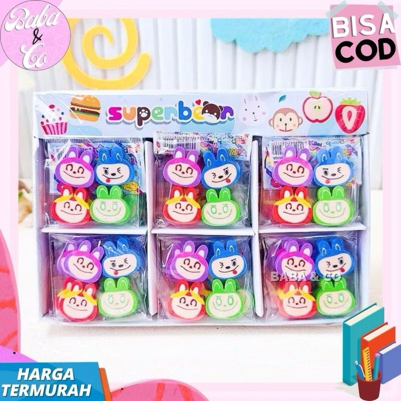 

Mainan anak penghapus mini karakter labubu [DFN] DFN066