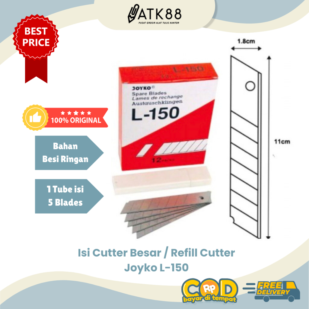 

[ATK88] Isi Cutter Besar Joyko L-150 / Refill Pemotong Joyko