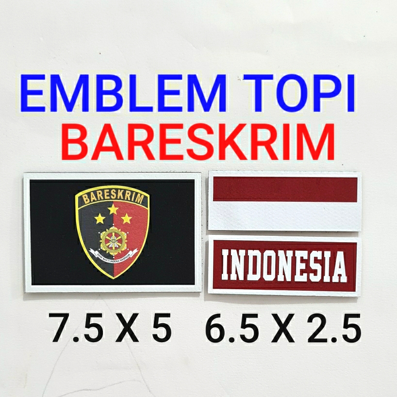 Patch Emblem Logo Bareskrim Paminal Propam Bnn Polantas Prepet Velkro Untuk Topi Model Tactical PDL