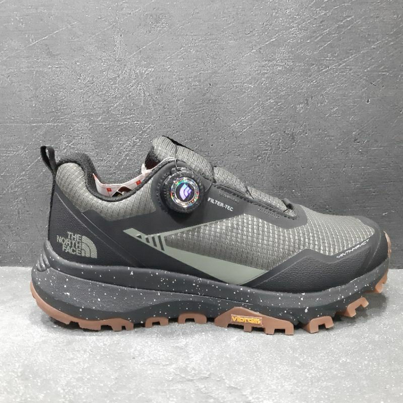 Sepatu the nort face ultra trail green black gum