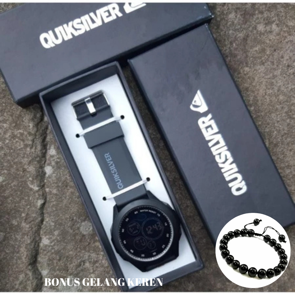 TERMURAH DI SHOPEE - jam tangan Quiksilver digital terlaris Quiksilver + Bonus gelang keren