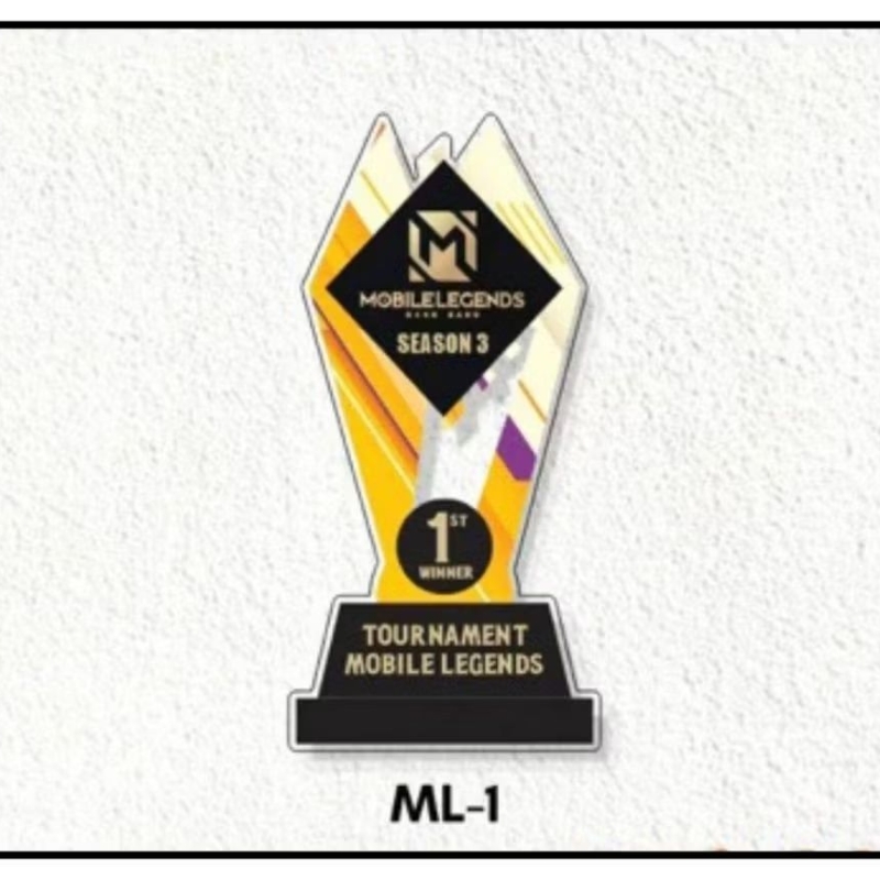 Piala Mobile Legend Trophy Mobile Legend Kejuaraan Mobile Legend Bahan Akrilik Free Design Custom