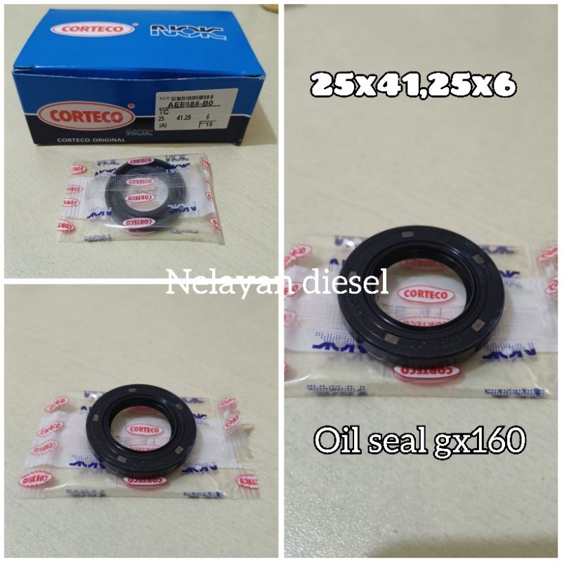 Seal crankshaft gx160 asli Nok corteco oil seal gx160 original Nok 25x41,25x6