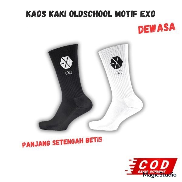 Kaos Kaki Sporty K-POP Oldschool Motif EXO Kesukaan Wanita Paling Dicari K-POPERS